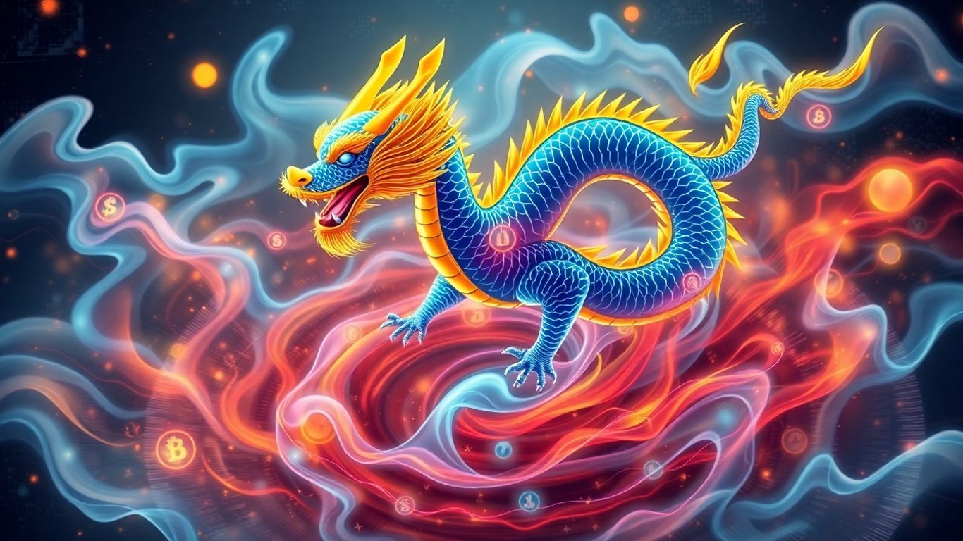 Chinese AI dragon soars above global stock market.