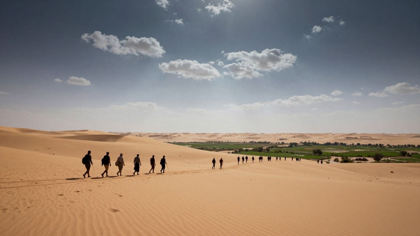 Viaje a través del desierto hacia la tierra prometida.