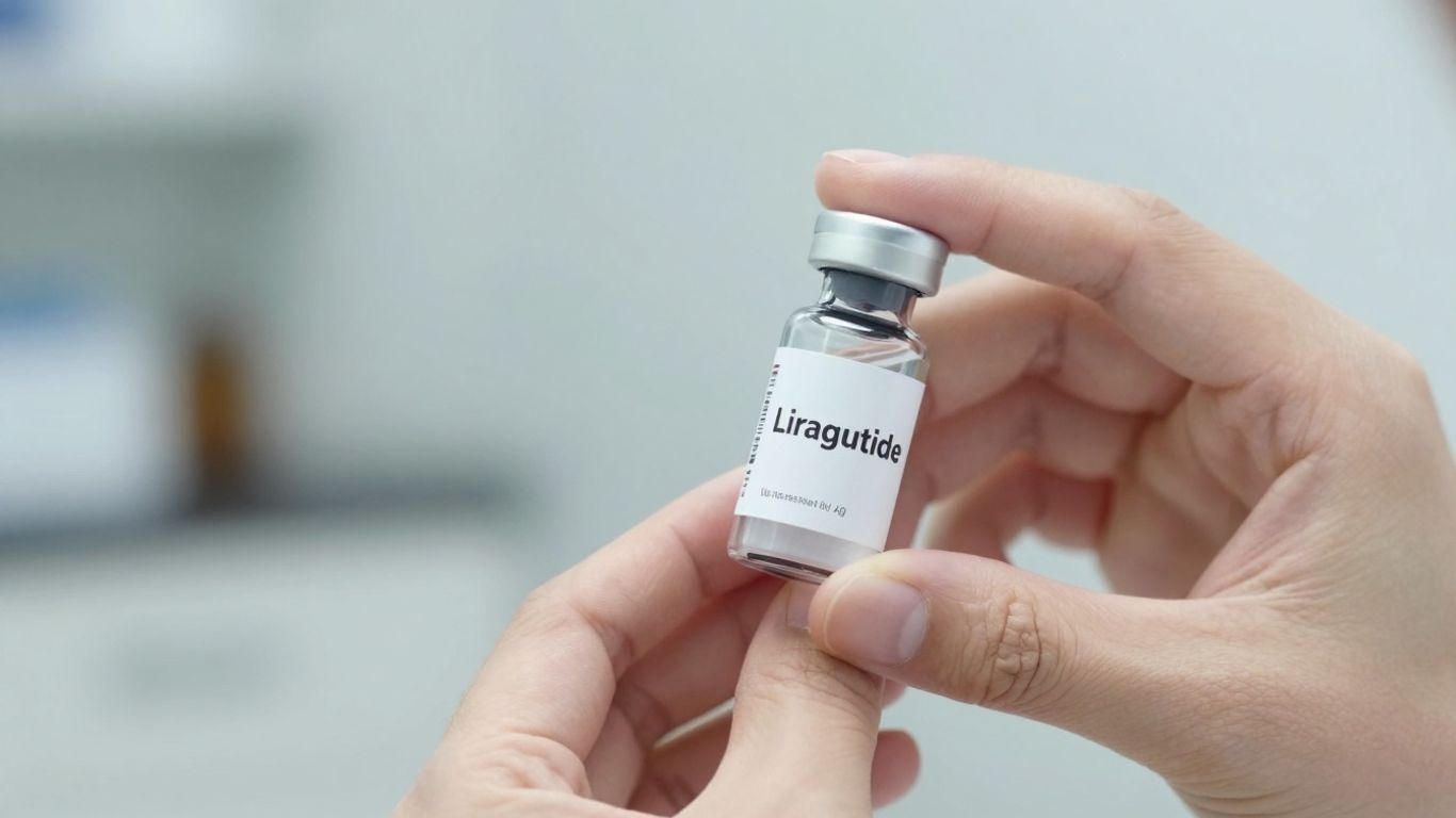 Liraglutide medication vial for weight loss