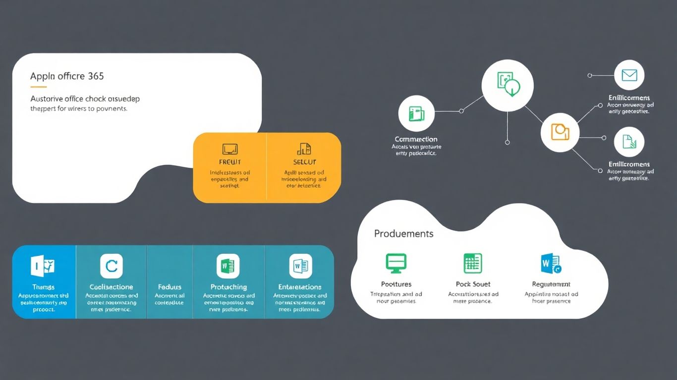 Office 365 icons infographic for finding the right solution.