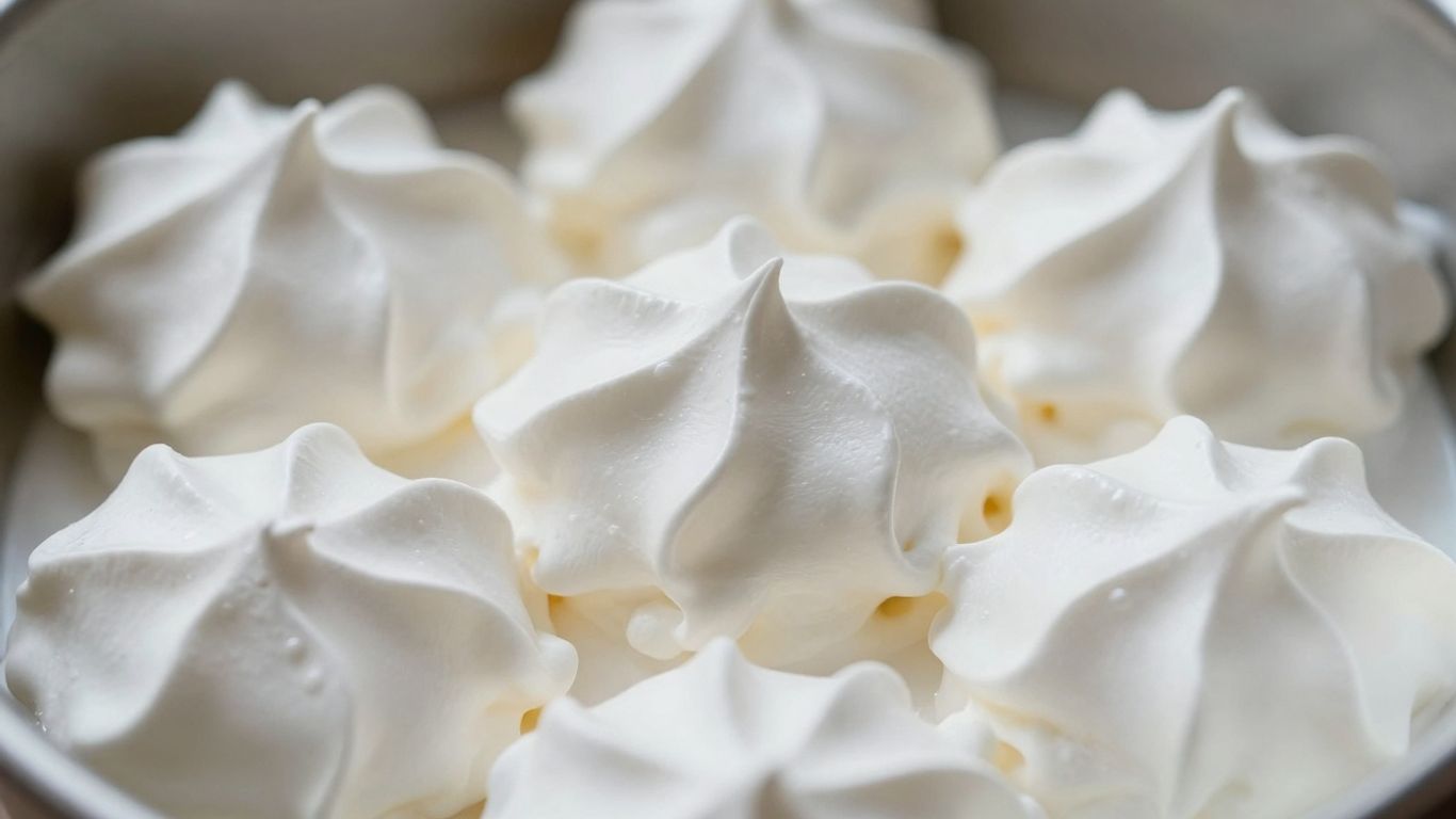 Luftige Baisermasse in einer Schüssel