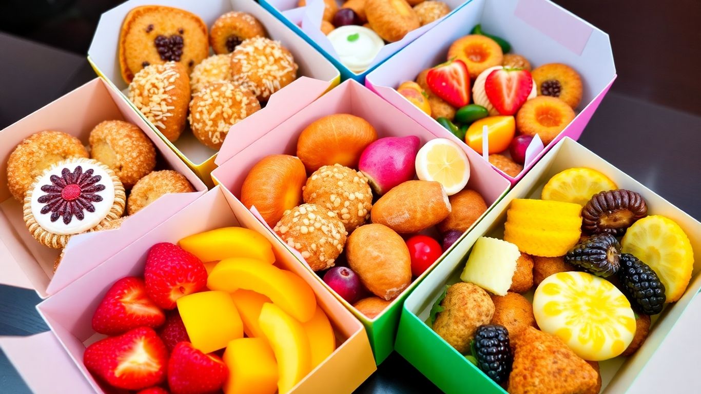 กล่องขนมหลากหลาย สวยงาม น่ารับประทาน