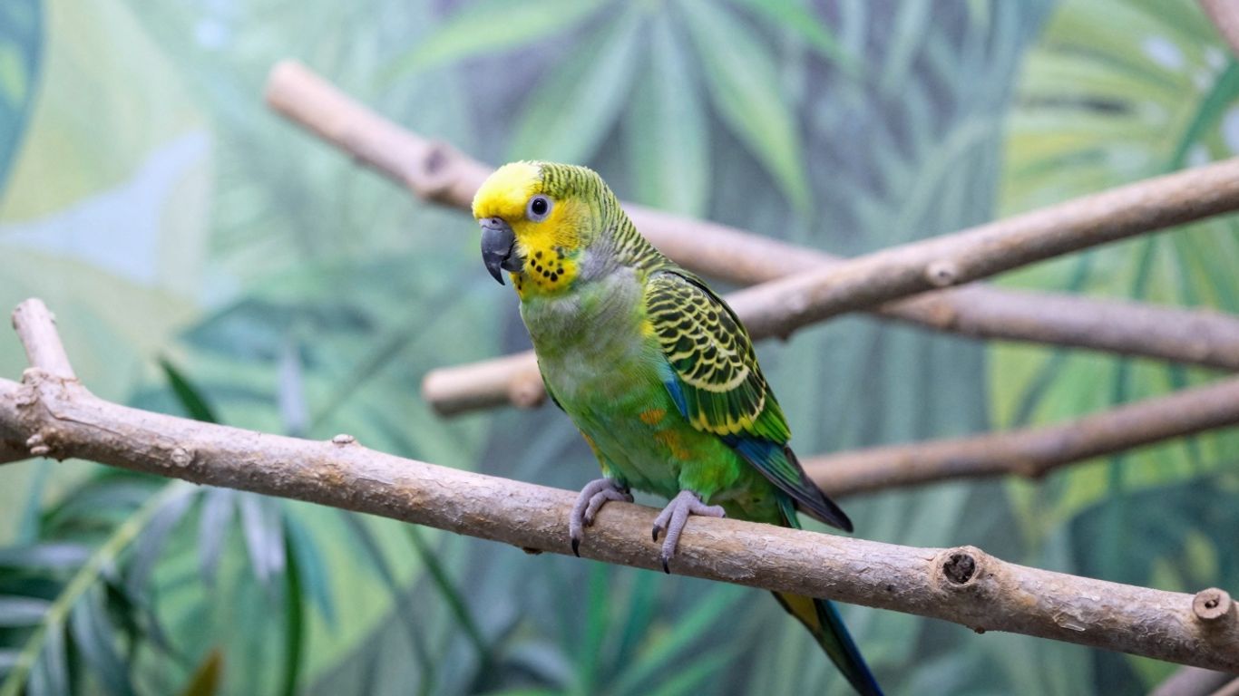 Double Yellow Head Amazon parrot in a lush habitat.