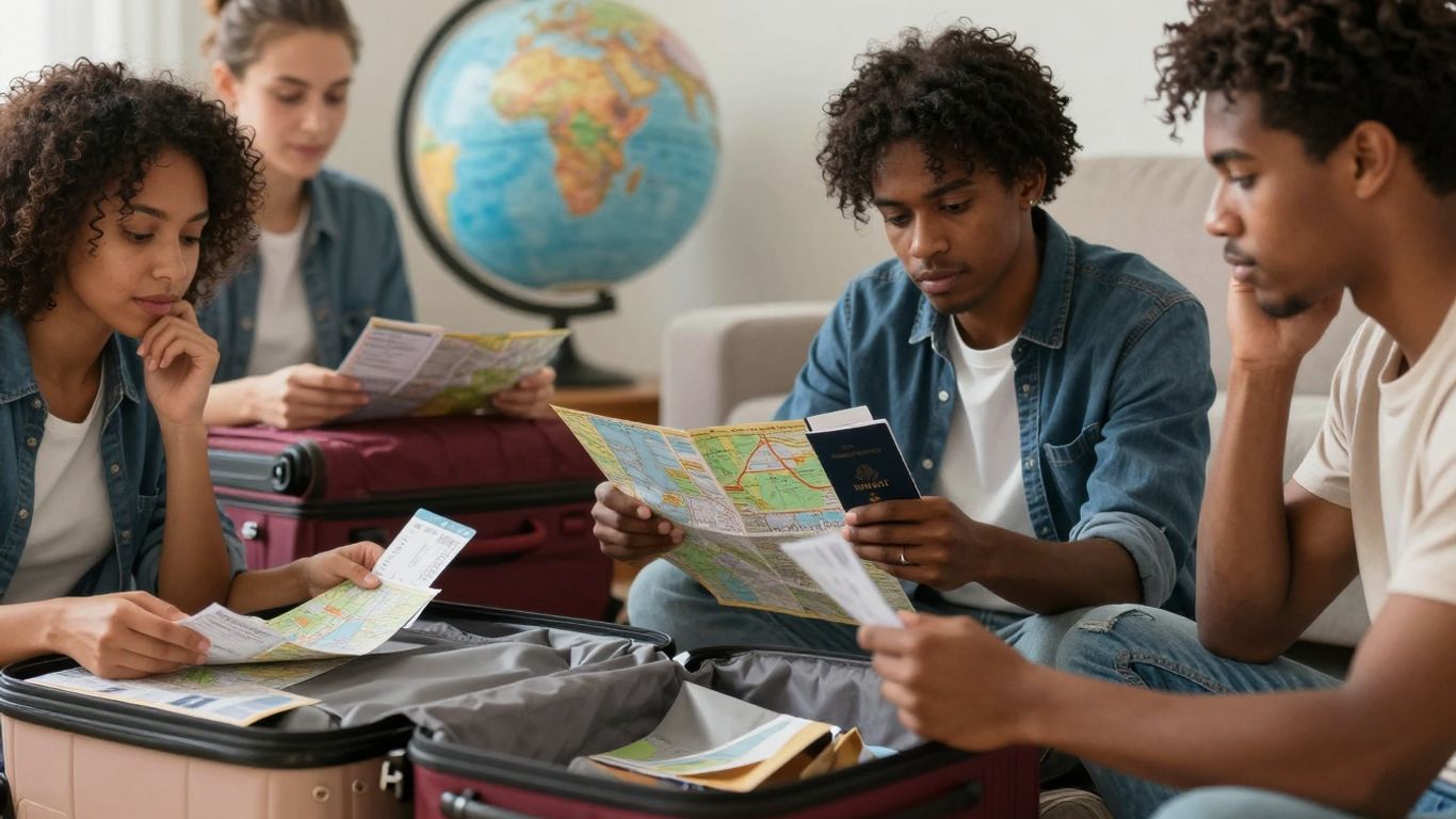 People packing for international relocation and travel.