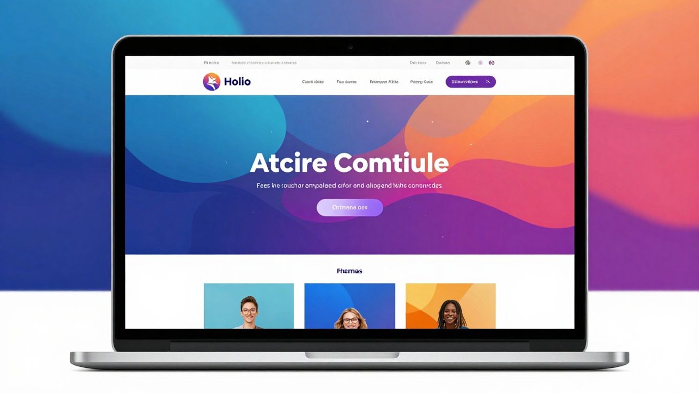 Appy Pie website builder interface on a laptop.