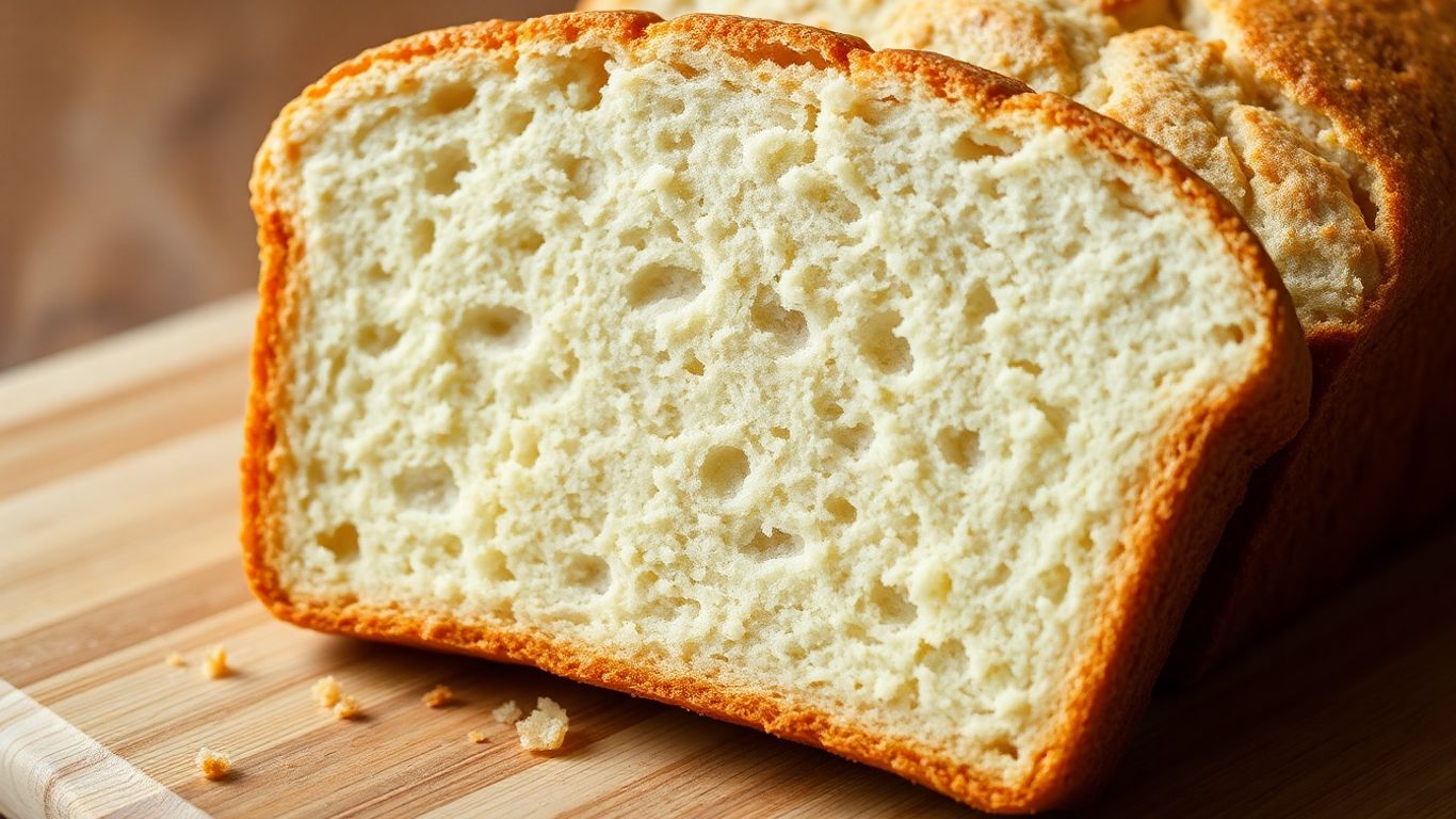 Perfectly baked gluten-free bread loaf with a moist crumb.