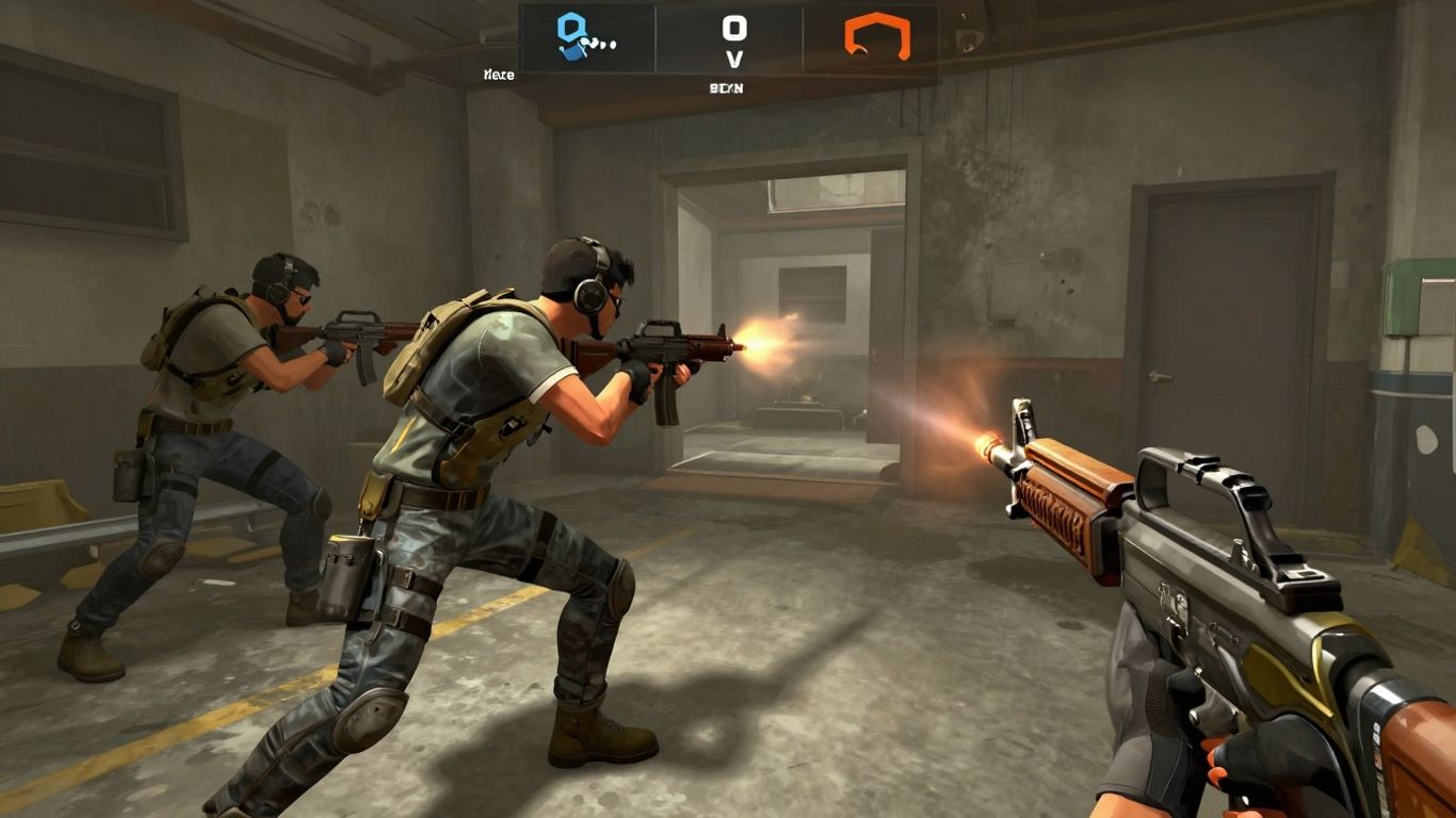 Counter-Strike 2 gameplay scene with intense action.