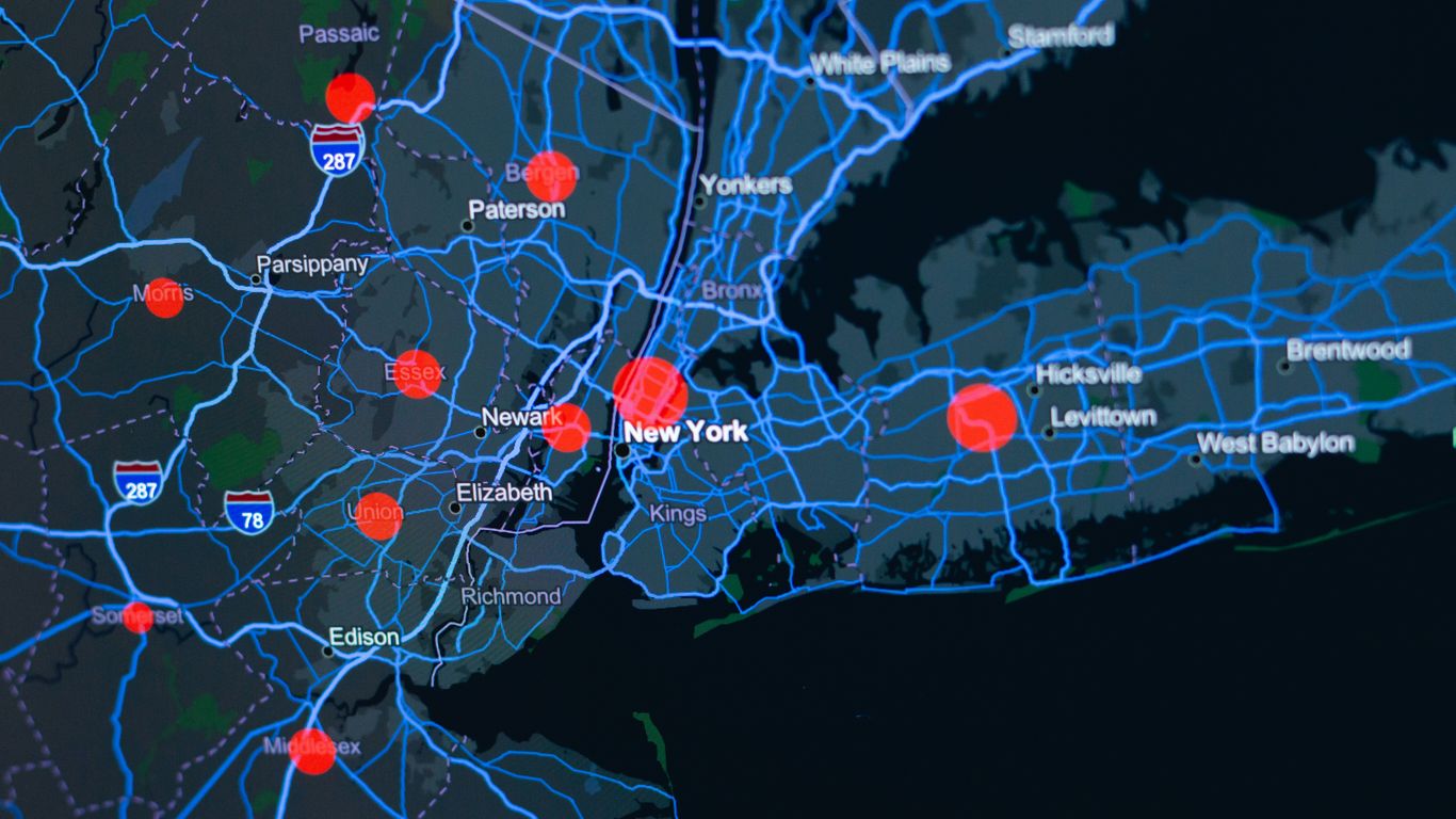 blue and red abstract painting