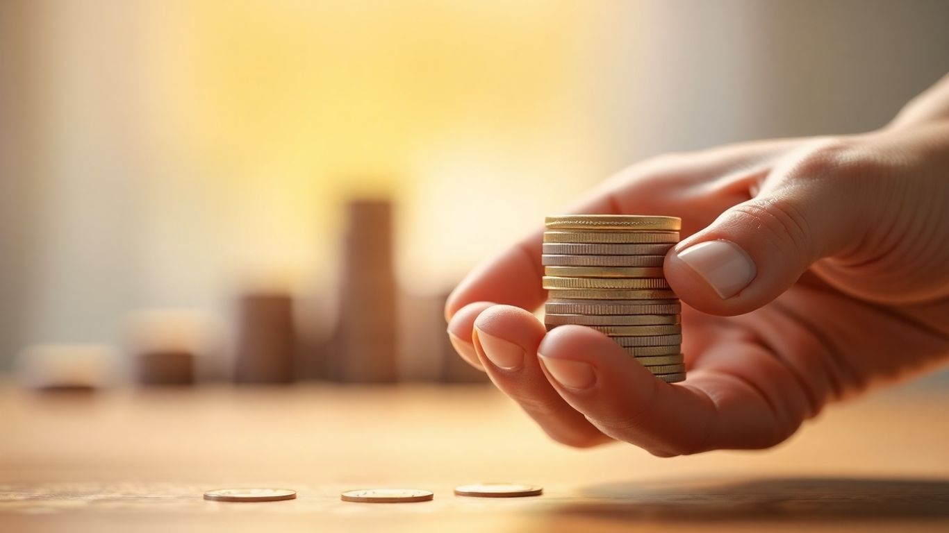 Financial growth with coins