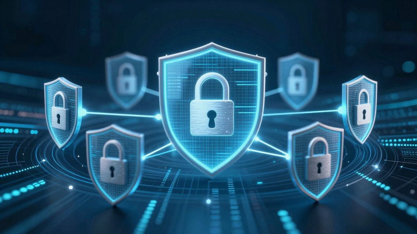 Digital shields and locks protecting data streams.