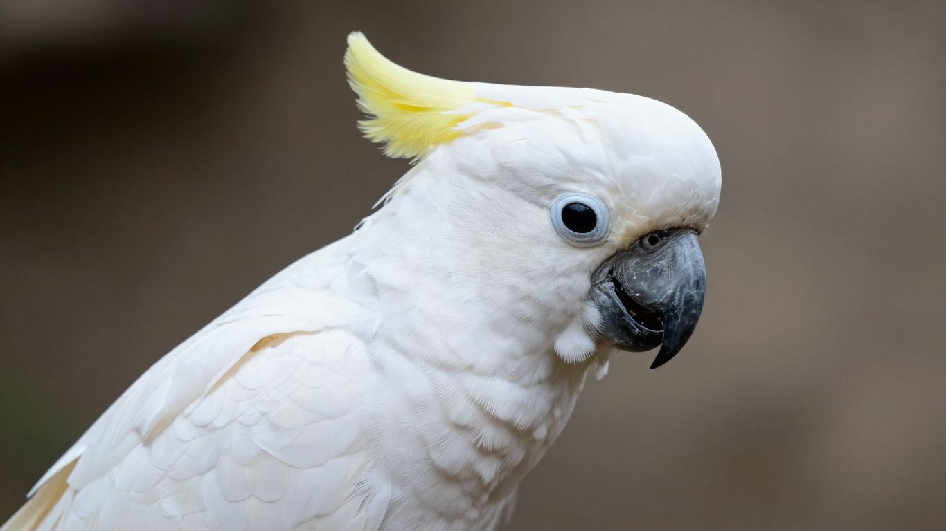 Caparrotua cockatoo with a prominent crest.