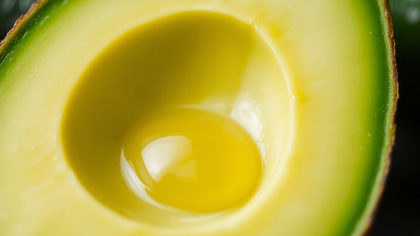 Avocado with a drop of oil