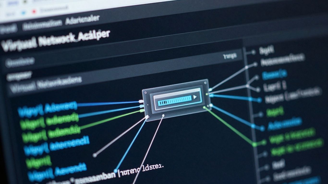 Virtual network adapter settings on a computer screen.