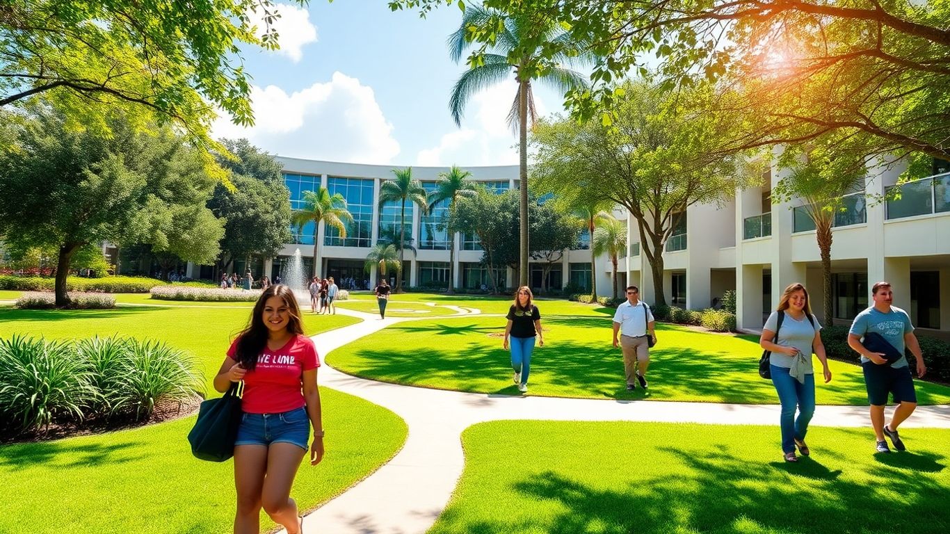 South Florida Institute of Technology campus with students.