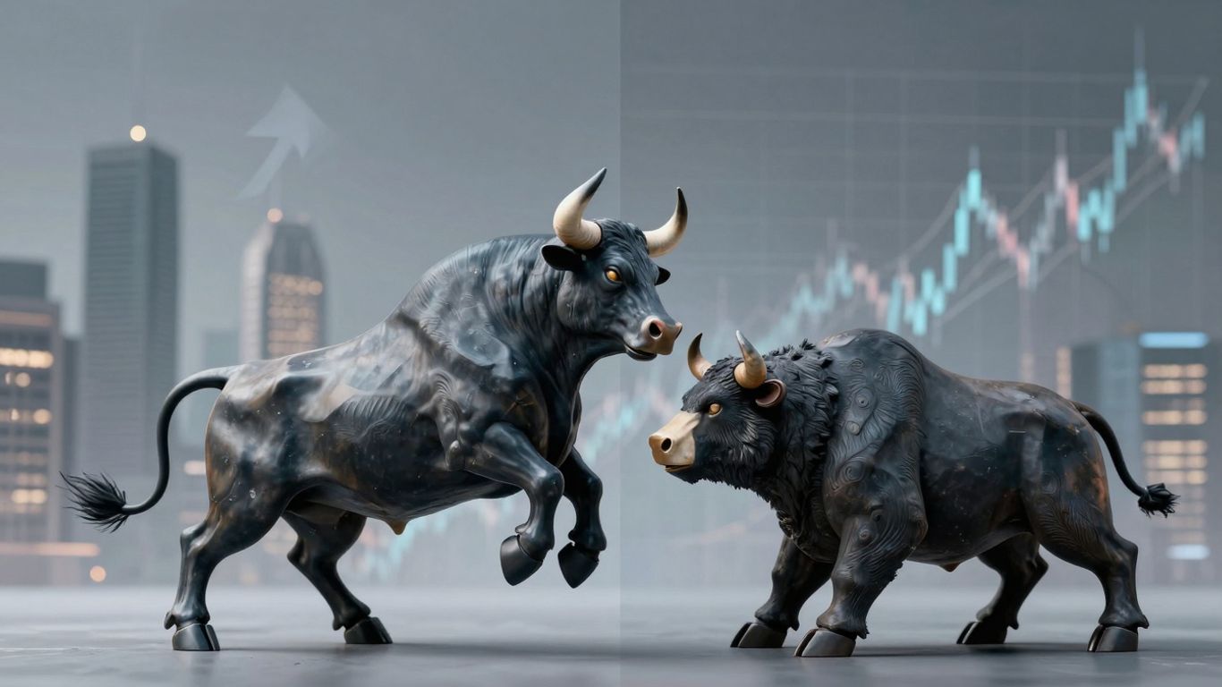 US30 and US100 stock market indices comparison.