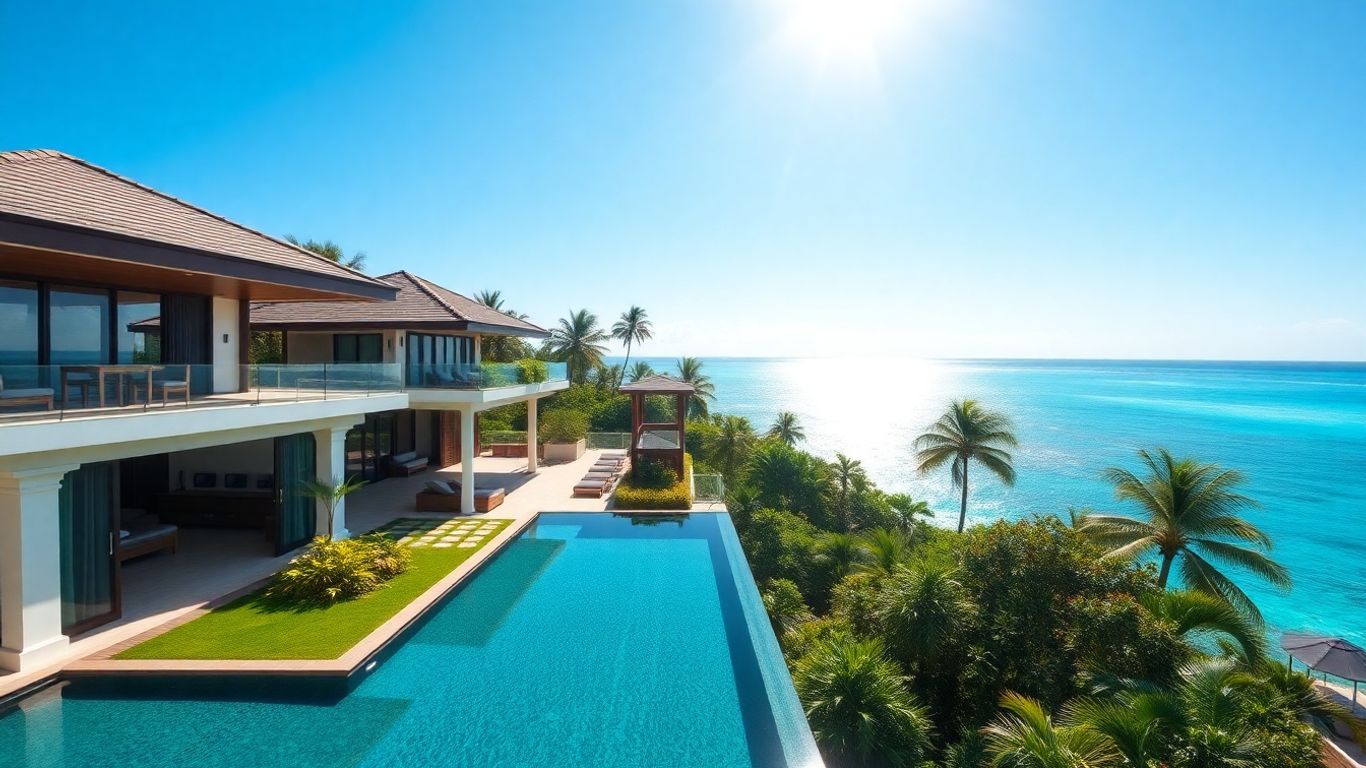 Luxury villa with infinity pool overlooking the ocean on Natai Beach.