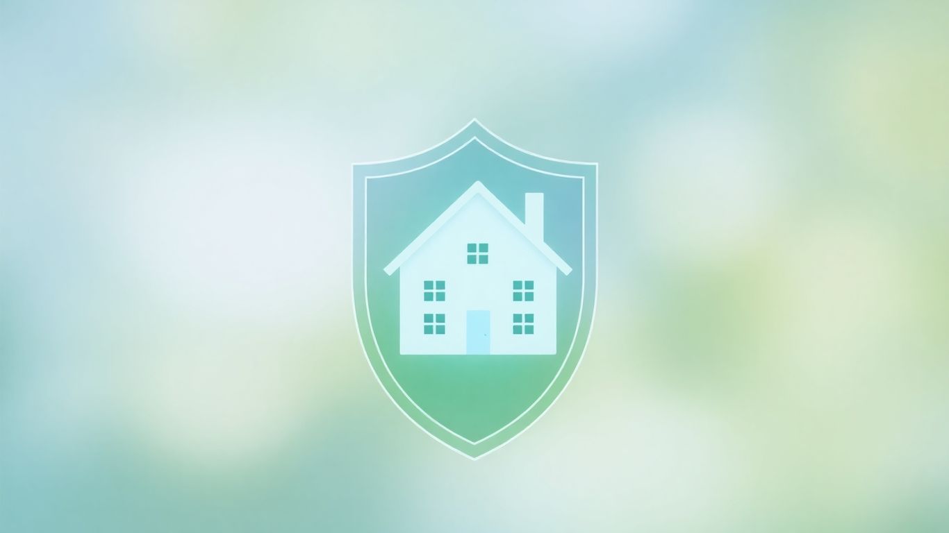 Casa protegida por un escudo de seguridad.