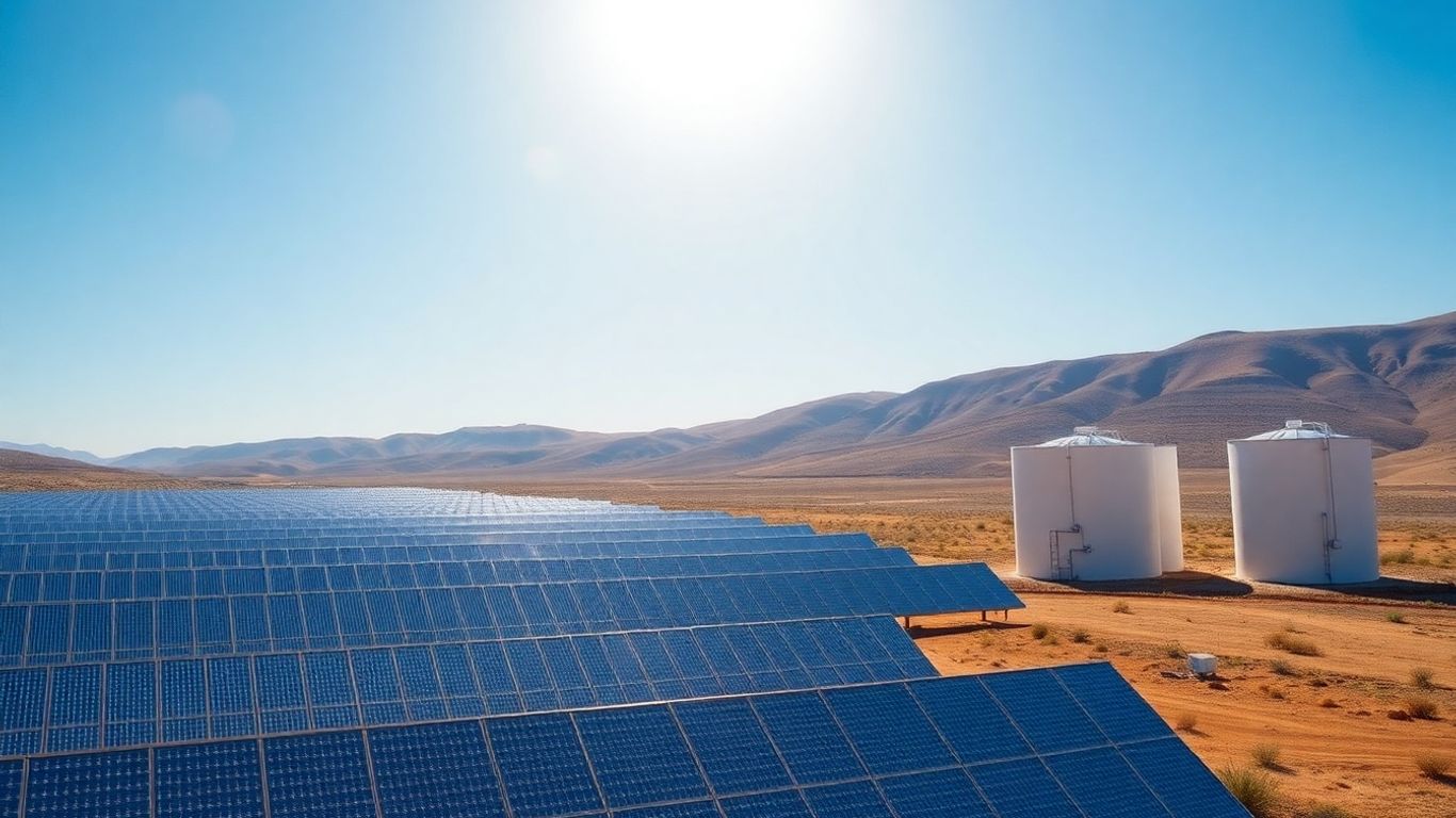 Centrale solaire andalouse avec miroirs et réservoirs thermiques