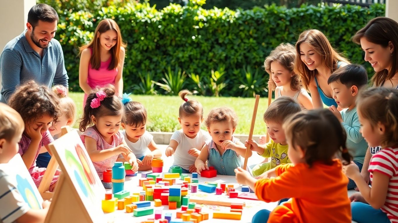 Toddlers playing and learning at Lathlain Playgroup.
