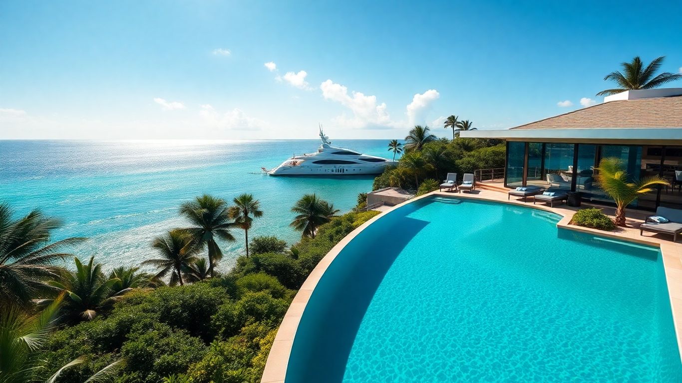 Luxury villa with infinity pool overlooking the ocean in Phuket.