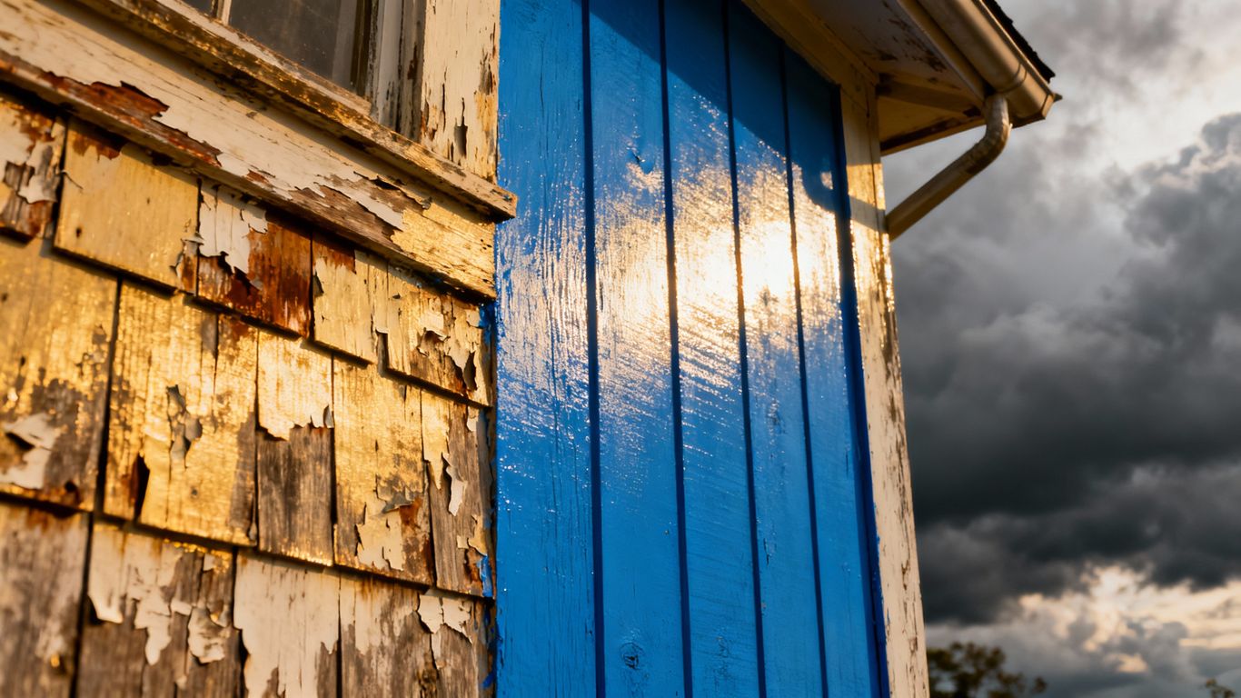 House exterior paint protection from weather.