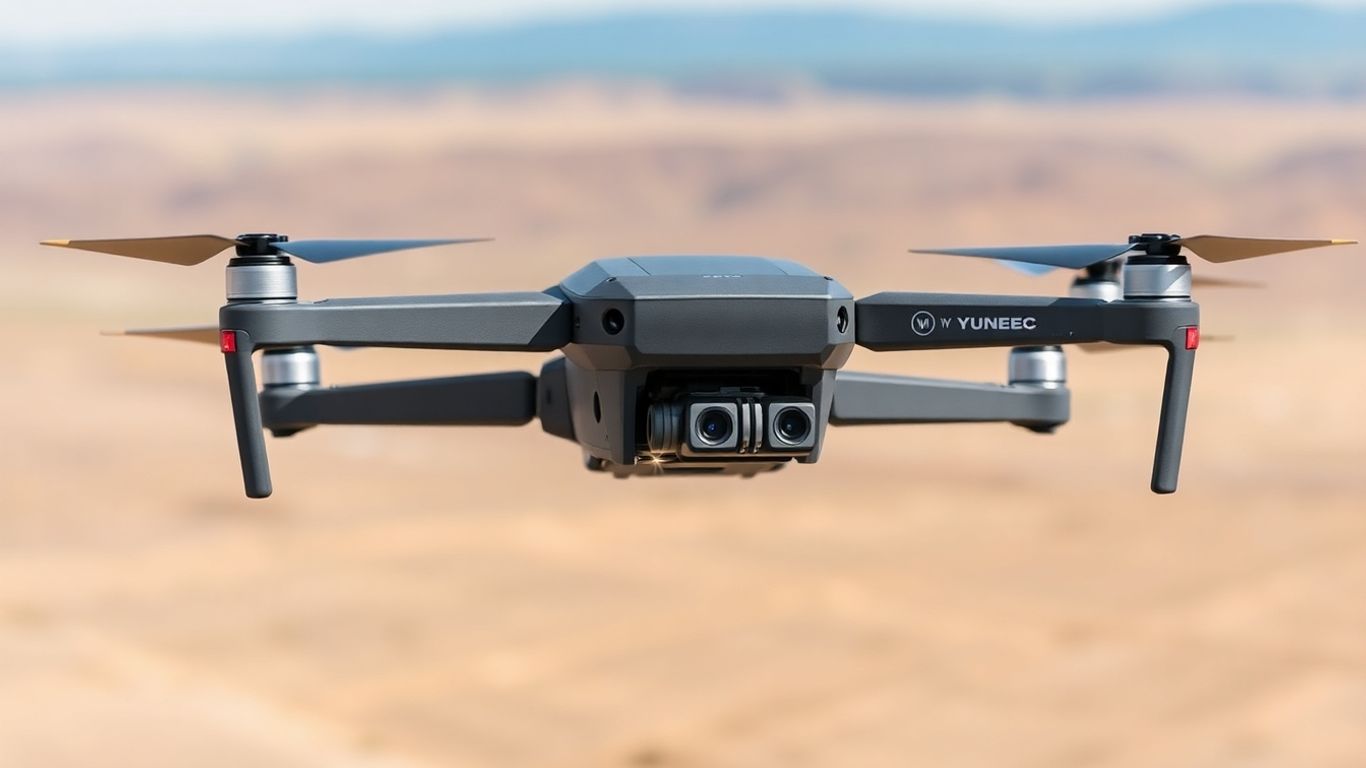 Yuneec H520 drone surveying a landscape