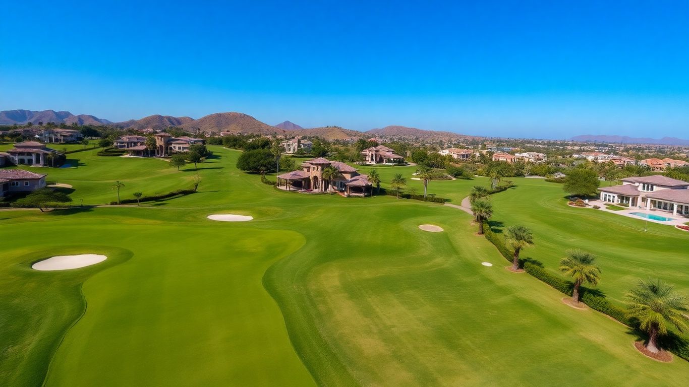 Exclusive villas bordering a lush golf course in Phuket.