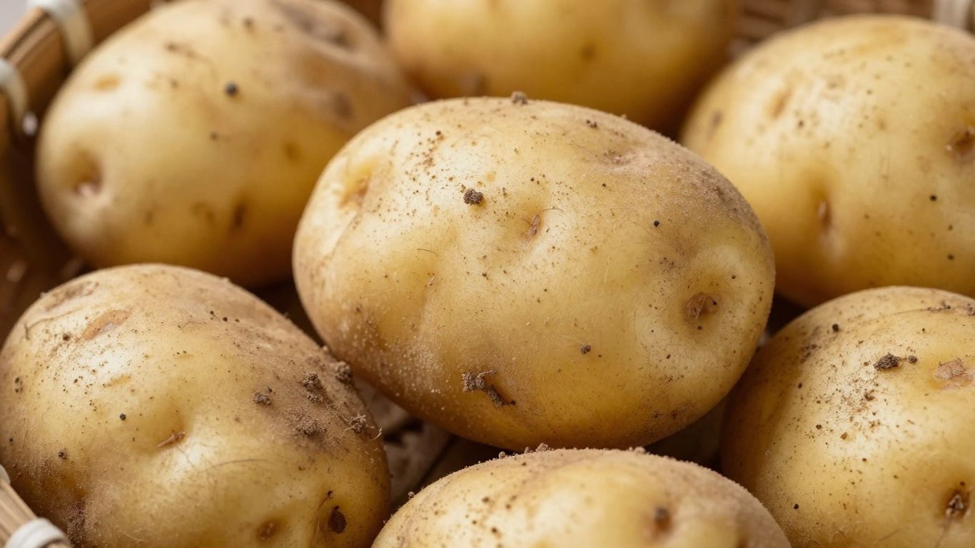 Biologische aardappelen in een mand