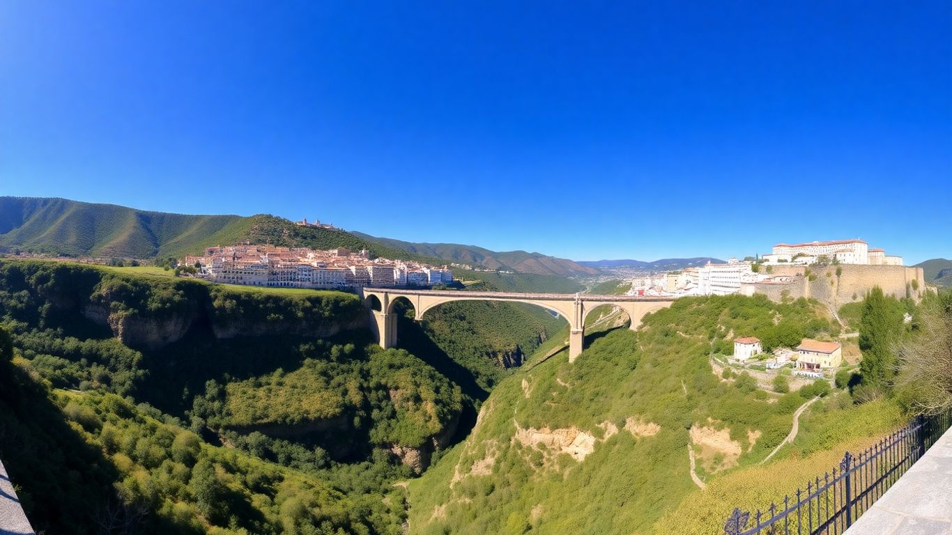 Il ponte Puente Nuevo di Ronda su una gola spettacolare.