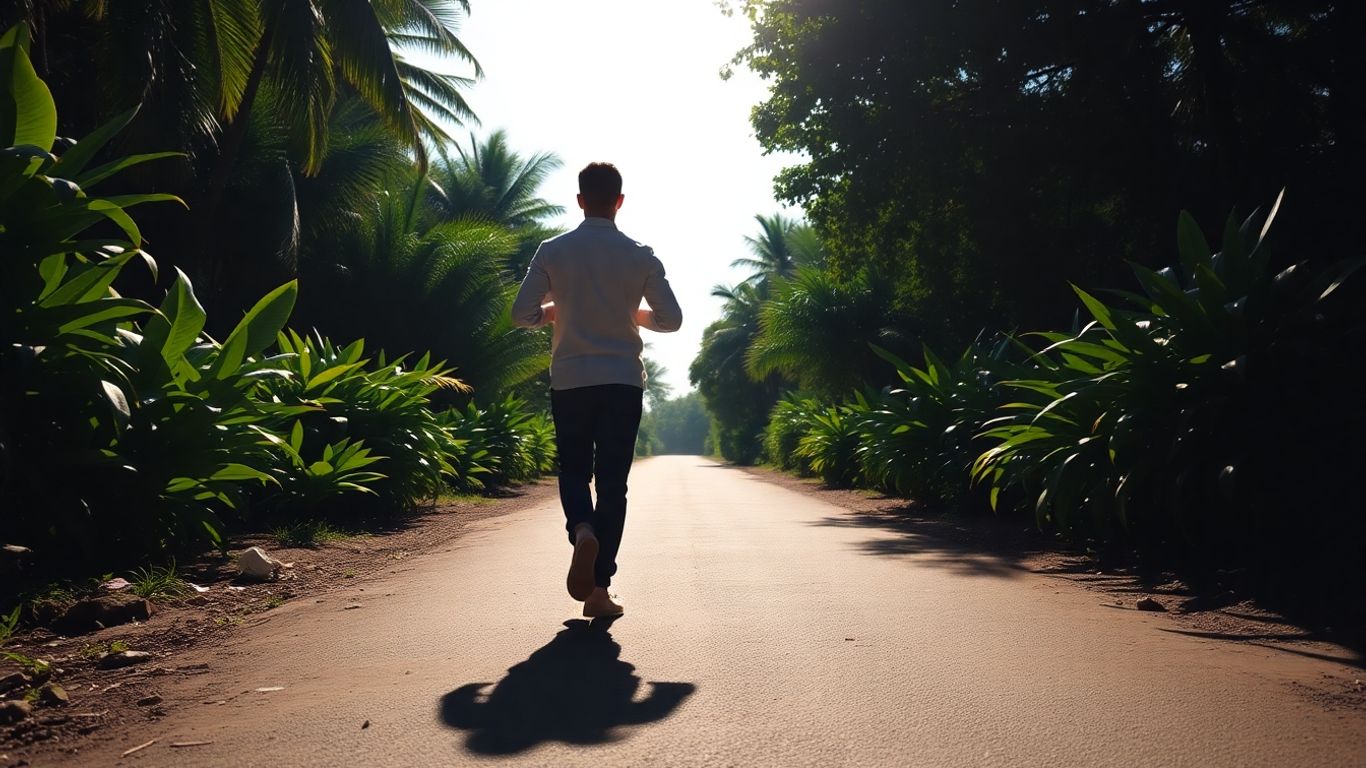 Pessoa caminhando para um futuro próspero em 2025.