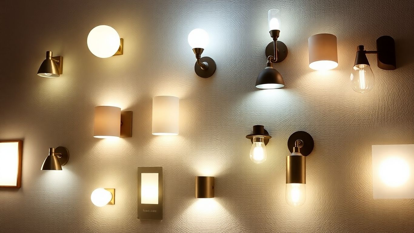 Dunelm wall lights in various styles