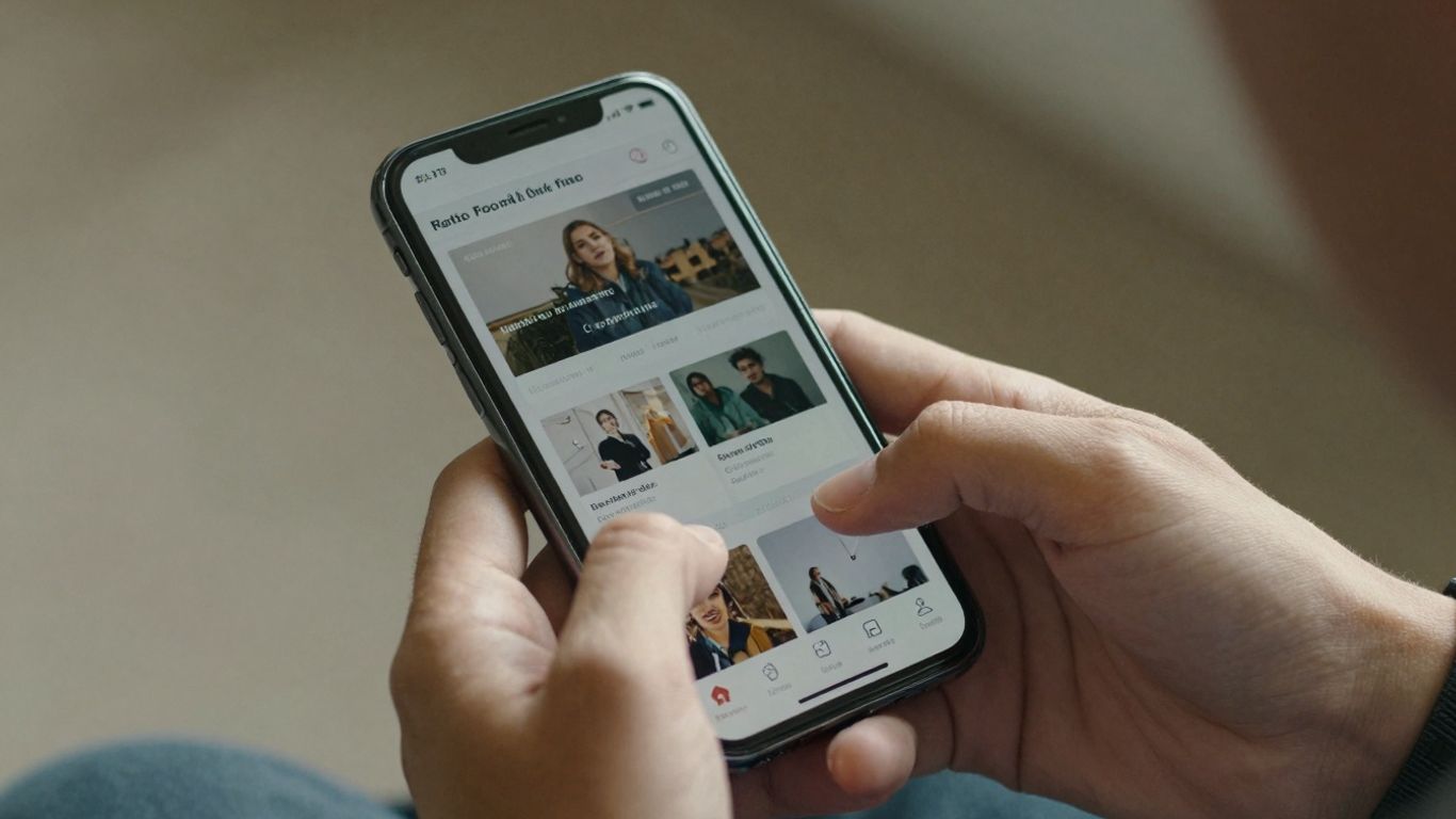 Personne utilisant un site web sur un smartphone