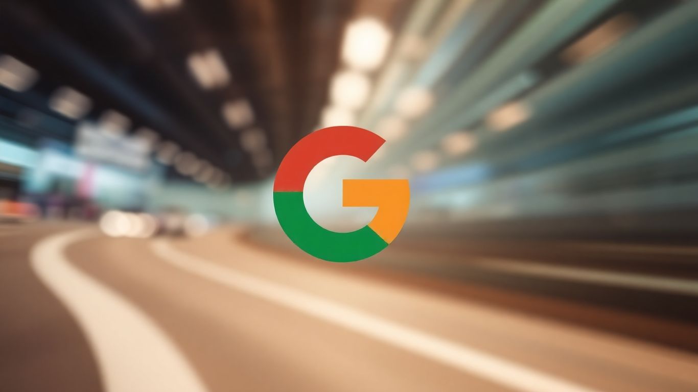 Google logo with colorful streaks