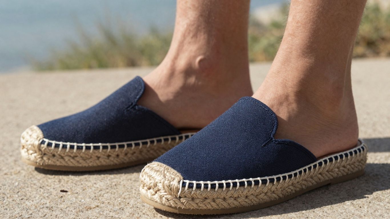 Stylish espadrilles with woven jute sole