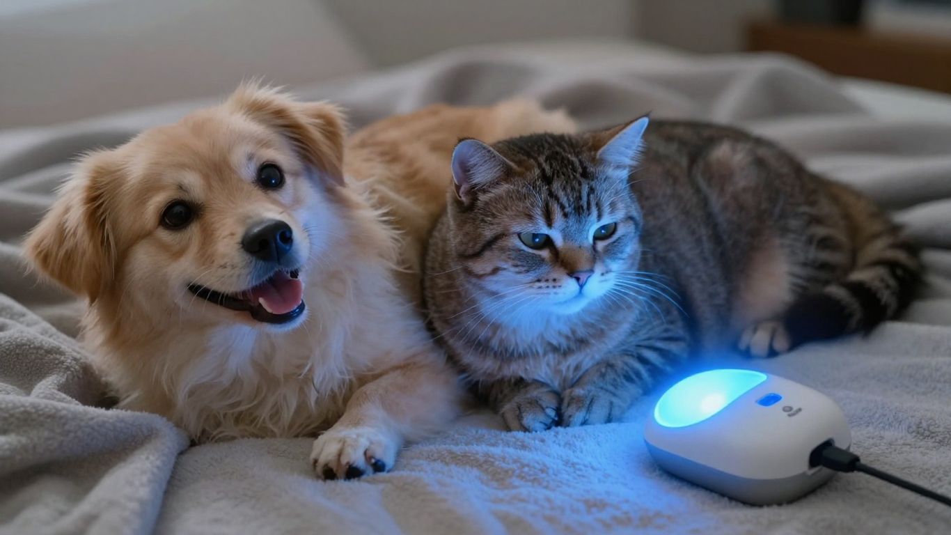 Dog and cat receiving PEMF therapy