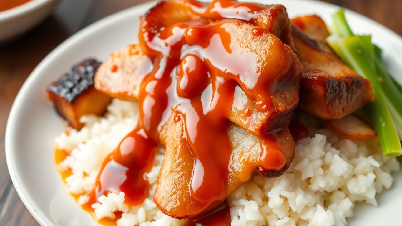 ข้าวหมูแดงหมูกรอบจานเด็ดน่าทาน