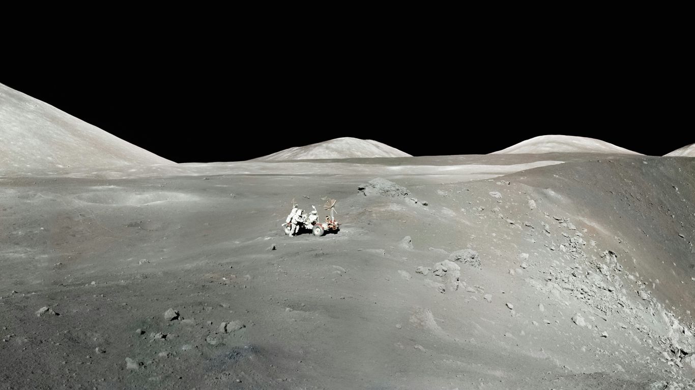 a view of the surface of the moon from the surface of the moon