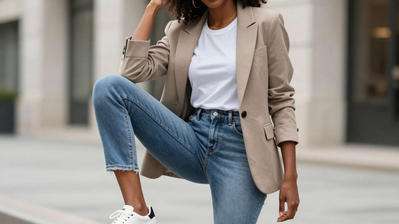 Femeie în ținut casual inspirat de vedete