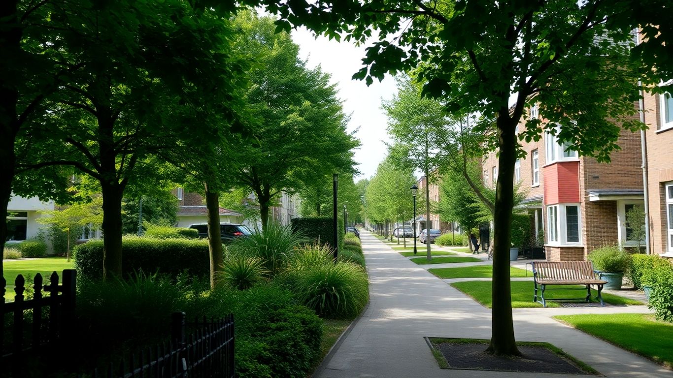 Grüne und entspannte Wohngegend in Düsseldorf Flehe