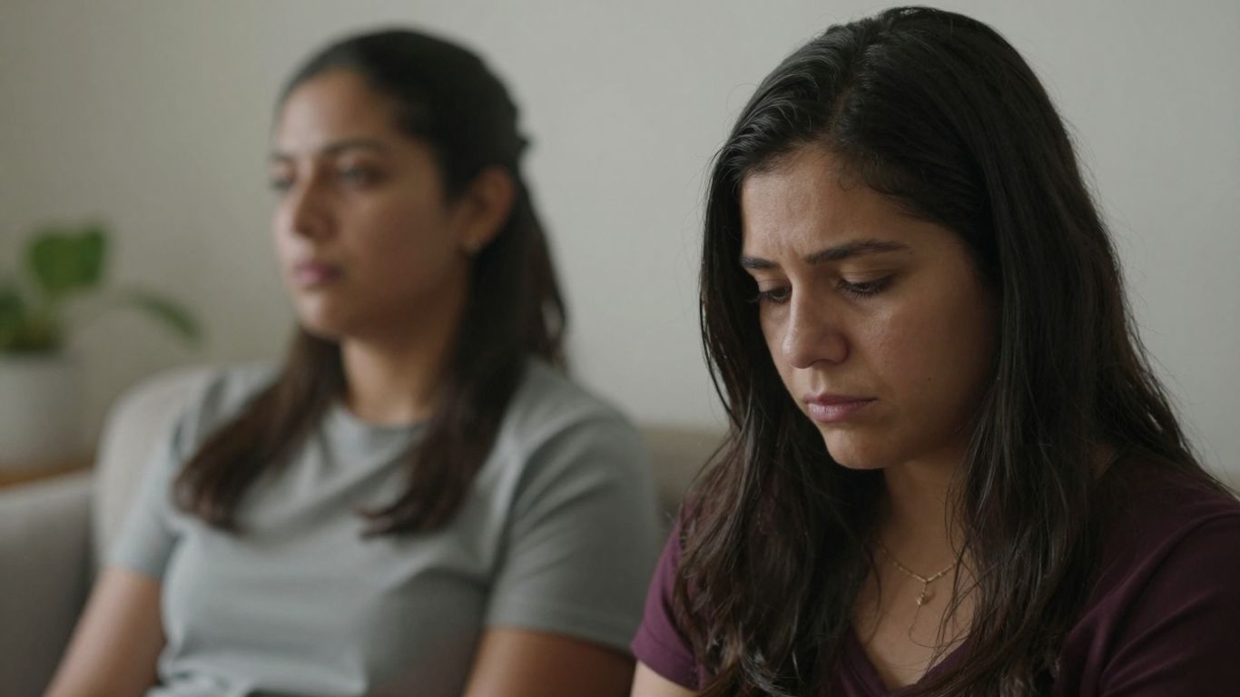 Couple looking sad during divorce process