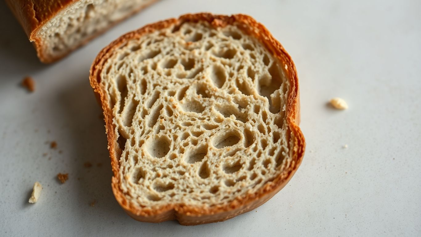 Dry, crumbly gluten-free bread slice