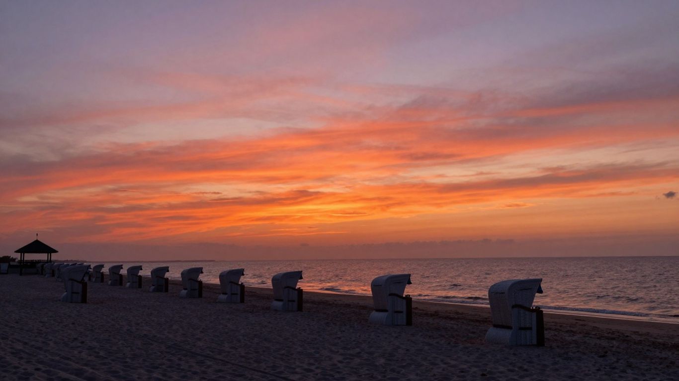Zonsondergang bij Strandpaviljoen Paal 14, Katwijk