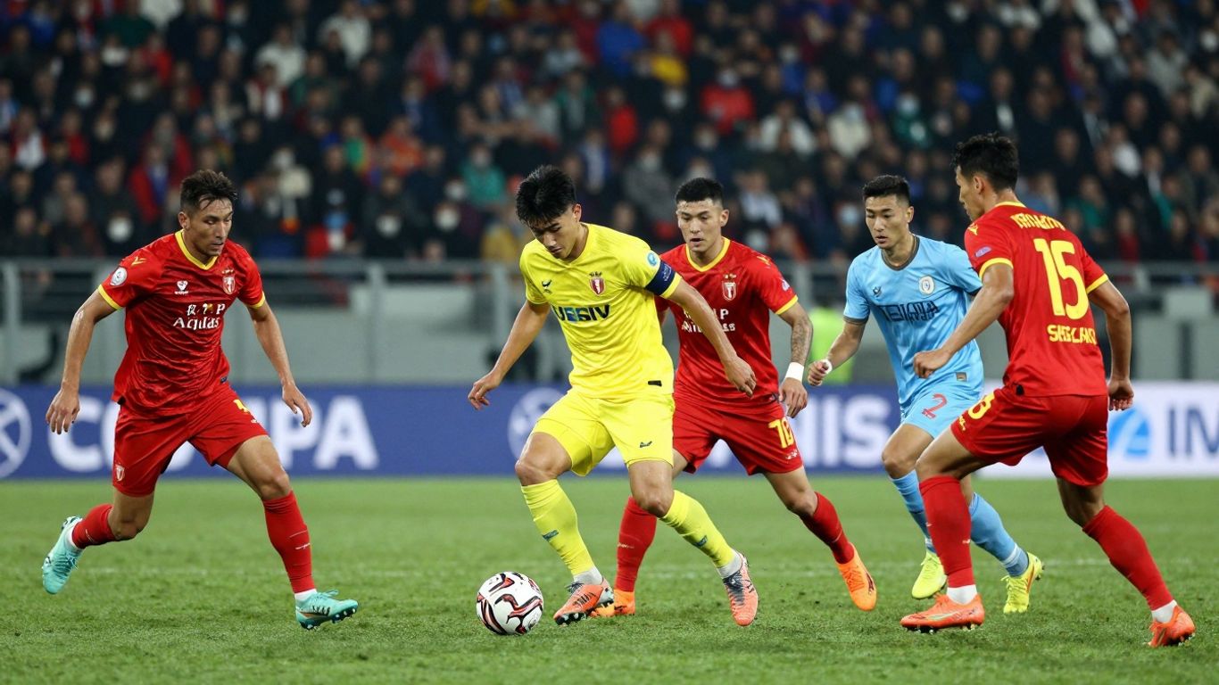 Coppa Italia semi-final match action