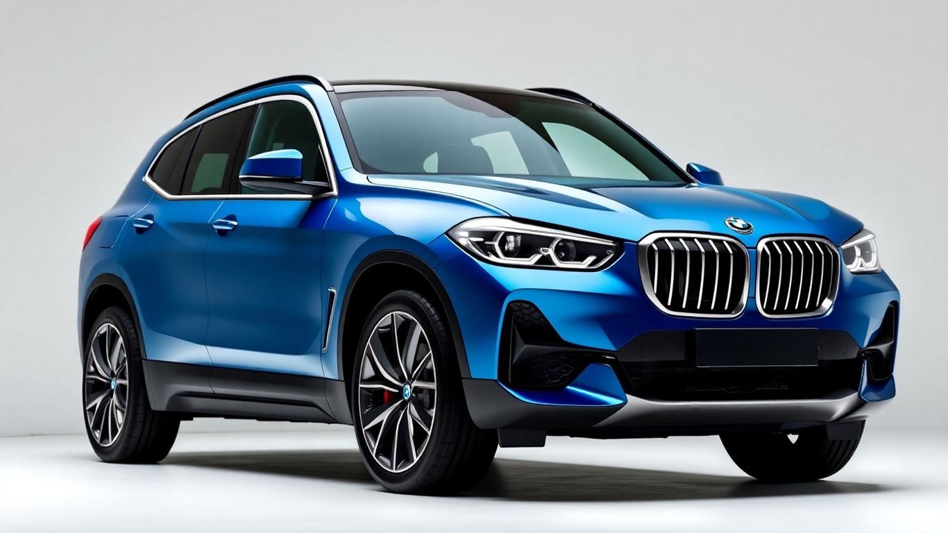 BMW iX3 electric SUV in metallic blue