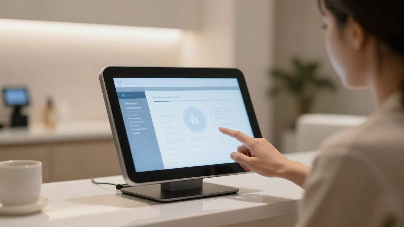 Medspa patient interacting with AI lead qualification technology.