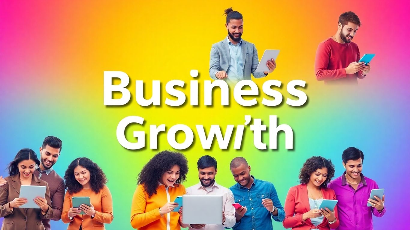 E-commerce influencers using devices for online business growth.