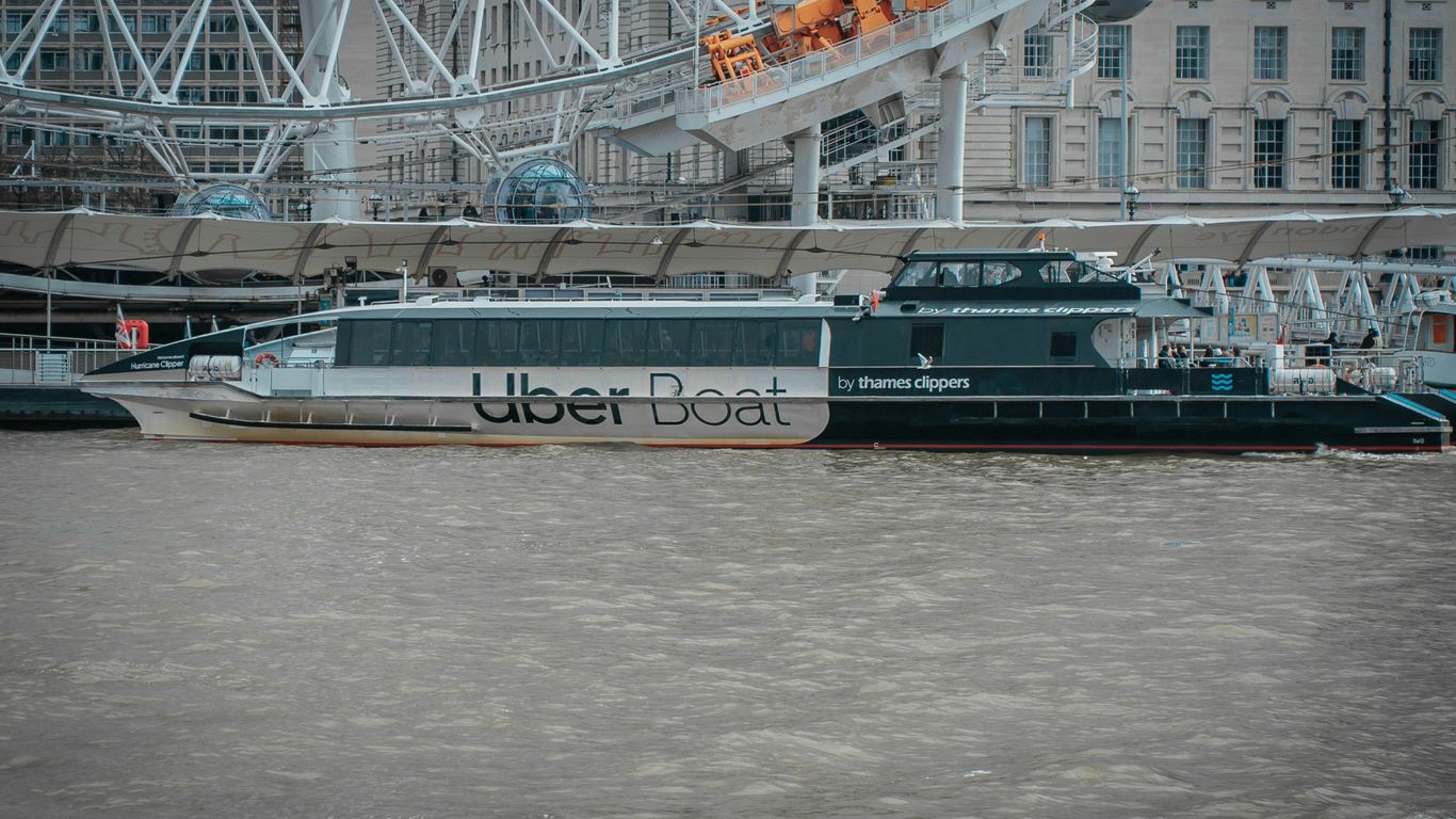 a large boat floating on top of a body of water