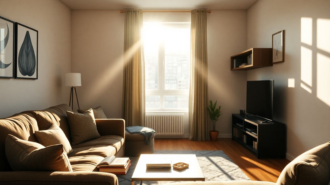 Piso compartido con pertenencias personales seguras.