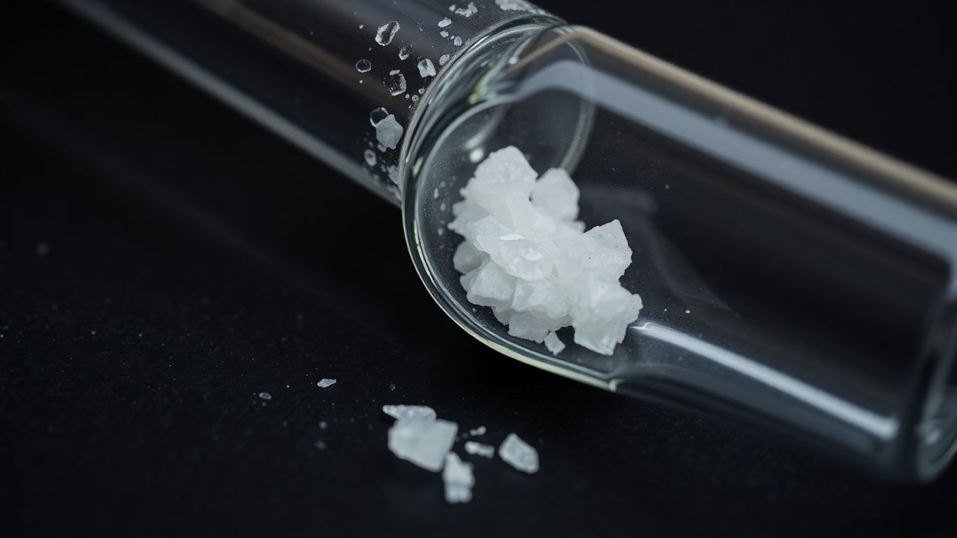 Crystal meth in a glass pipe