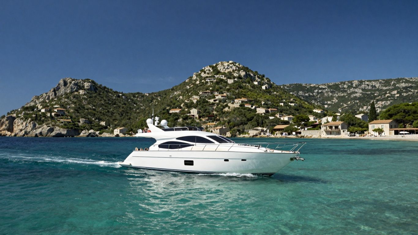 Yacht sailing in Croatia's clear blue waters.